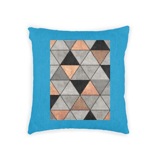 Discover Concrete and Copper Triangles 2 - Triangle - Woven Pillows