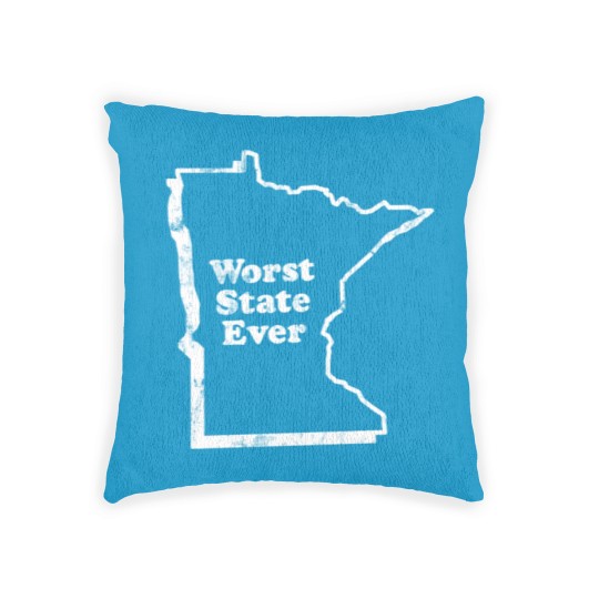 Discover MINNESOTA - WORST STATE EVER Woven Pillows