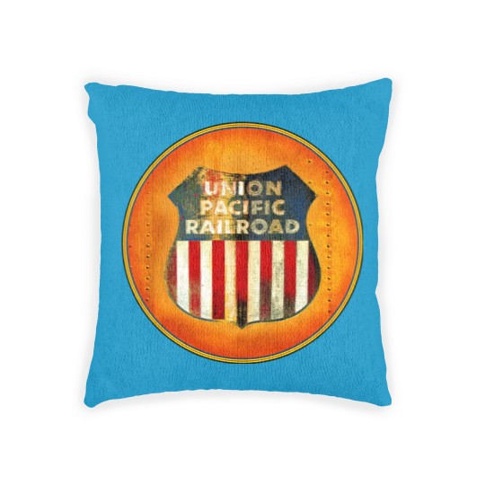 Discover Union Pacific Railroad - Badge - Railroad - Woven Pillows