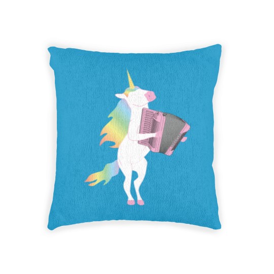 Discover Unicorn Playing Accordion Woven Pillows for Musicians Woven Pillows