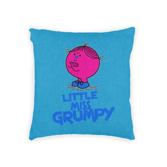 Discover angry little Miss Grumpy Woven Pillows