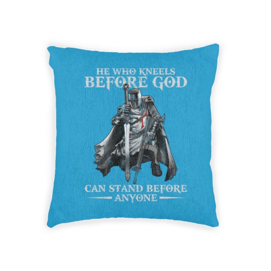 Discover He Who Kneels Before God Can Stand Before Anyone Gun Rights Woven Pillows