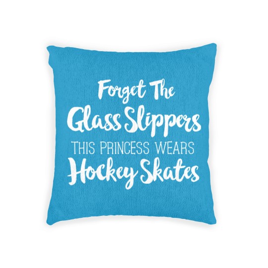 Discover Ice Hockey Girl forget glass slipper princess Woven Pillows