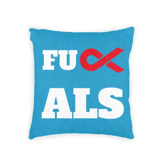 Discover Fuck ALS Awareness Month Red Ribbon Woven Pillows