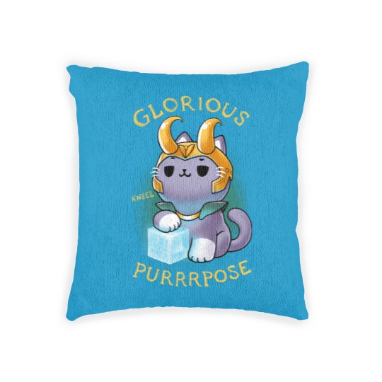 Discover Glorious Purrrpose - Loki cat variant - Kneel - Loki Cat - Woven Pillows