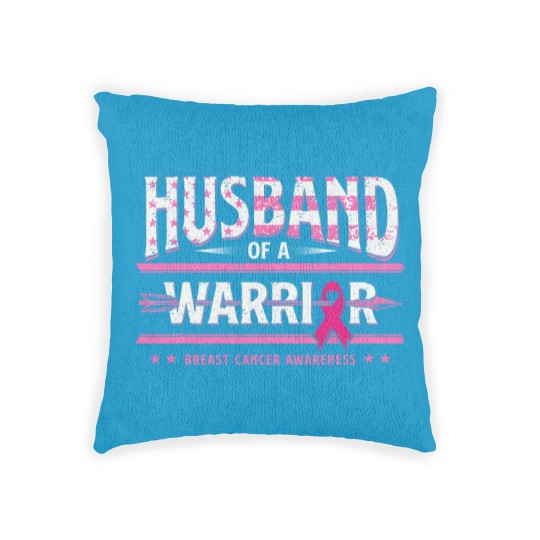 Discover Husband Of A Warrior Breast Cancer Awareness Support Squad Woven Pillows