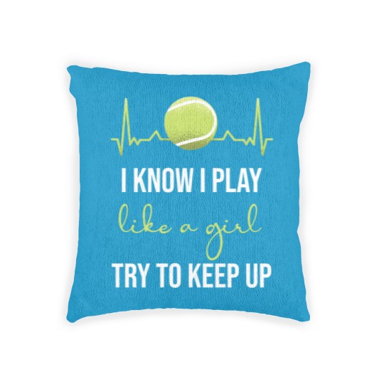 Discover Tennis Women Tennis Girls Woven Pillows