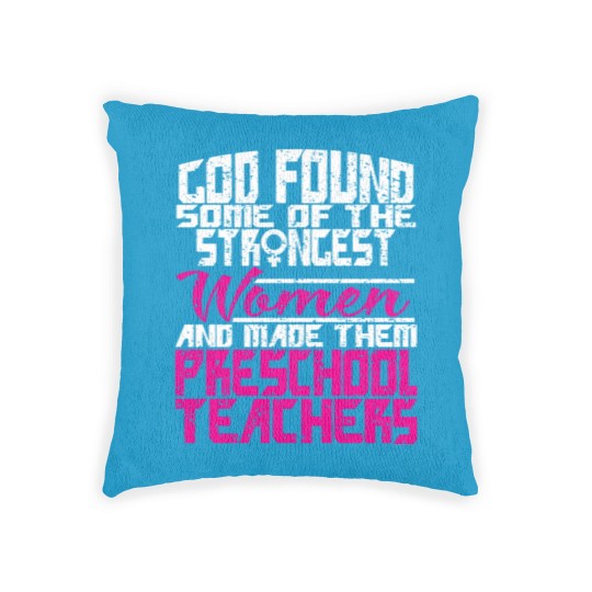 Discover Woman Preschool Teacher Gift Woven Pillows