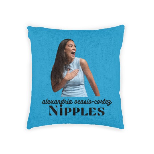 Discover AOC Nipples Alexandria Ocasio-Cortez AOC See Through Woven Pillows