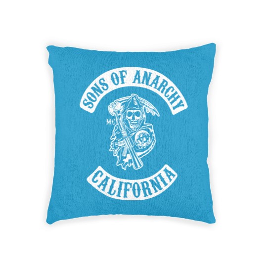 Discover Mens Sons of Anarchy Woven Pillows (on back)