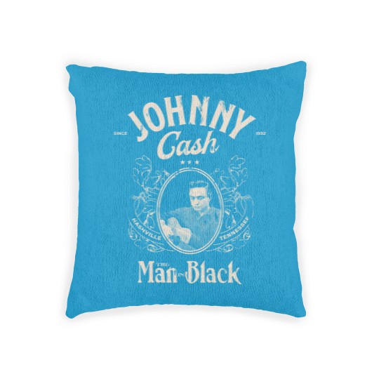 Discover Johnny Cash The Man in Black Graphic Woven Pillows