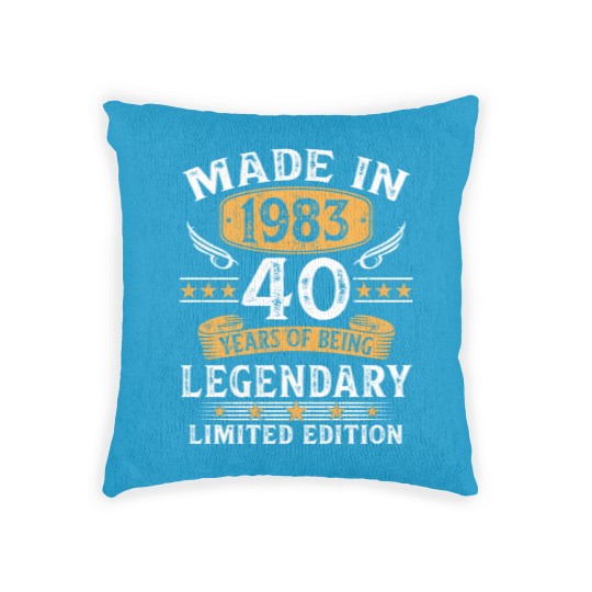 Discover Made In 1983 40 Years Old Gifts 40th Birthday Woven Pillows