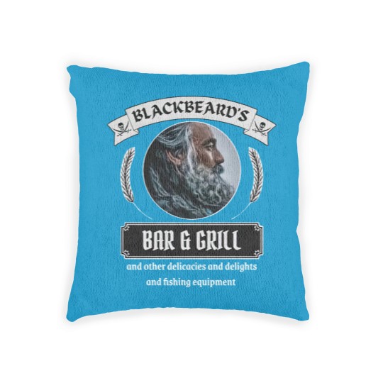 Discover Blackbeard's Bar and Grill Woven Pillows/Our Flag Means Death
