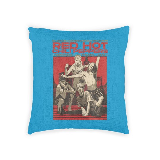 Discover Vintage Retro Red Hot Chili Peppers Concert Graphic Woven Pillows, Red Hot Chili Peppers Woven Pillows