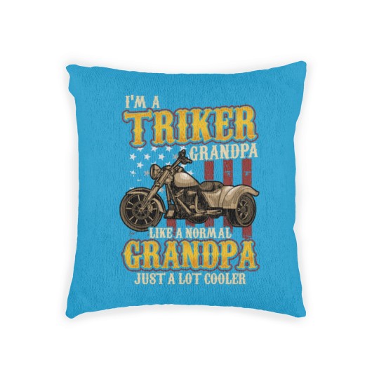 Discover Trike Triker Biker Grandpa Grandfather - Trike - Woven Pillows