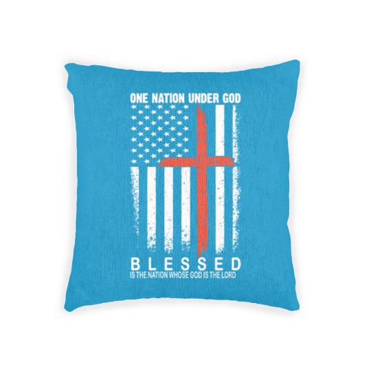 Discover One nation under god blessed is the nation whose Woven Pillows