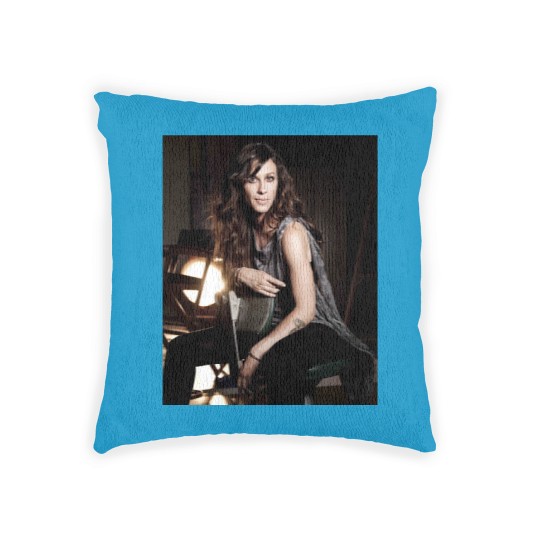 Discover Alanis Morissette Woven Pillows, Birthday Gift, 90s vintage Music Woven Pillows