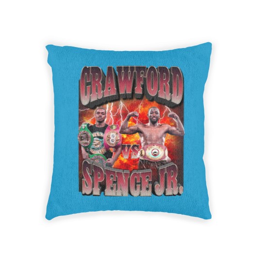 Discover Crawford vs Spence jr Woven Pillows
