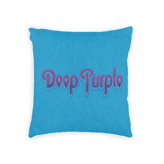 Discover Deep Purple Unisex Woven Pillows: Vintage Logo