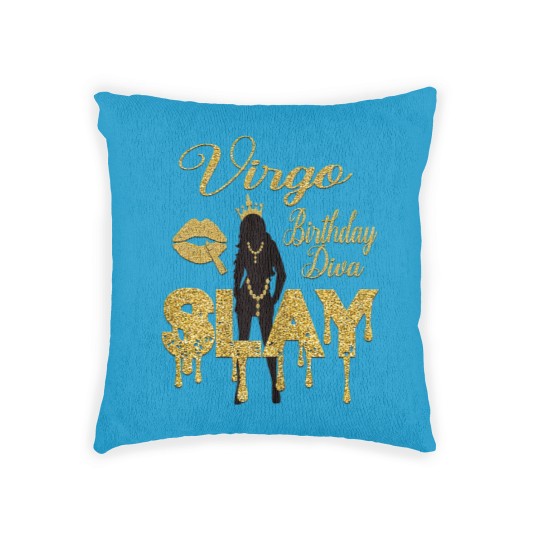 Discover Virgo Girl Birthday Diva Slay Zodiac Virgo Queen Lip Woven Pillows