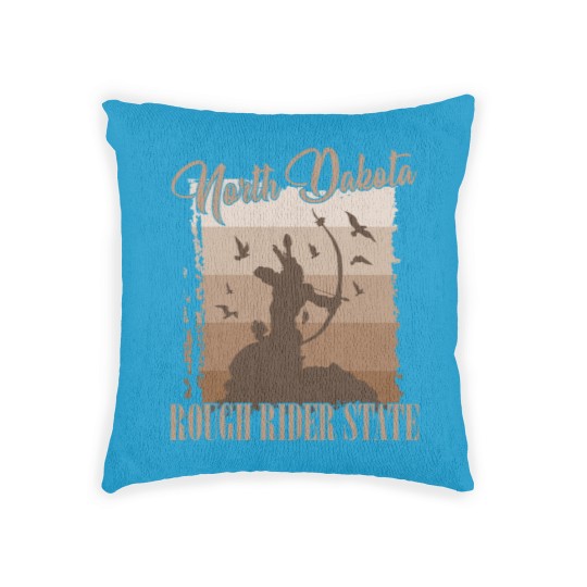 Discover North Dakota usa state gift Woven Pillows