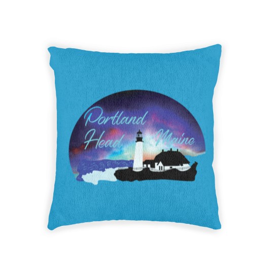 Discover Portland Head Lighthouse, Maine, Souvenir, Gift, Woven Pillows