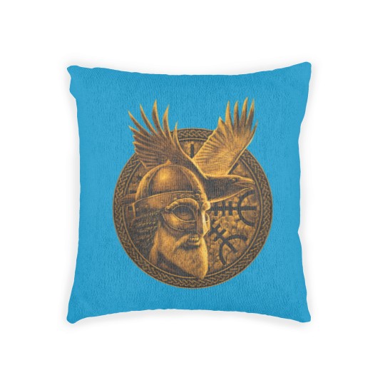 Discover Norse God ODIN & Huginn Raven Men's Woven Pillows