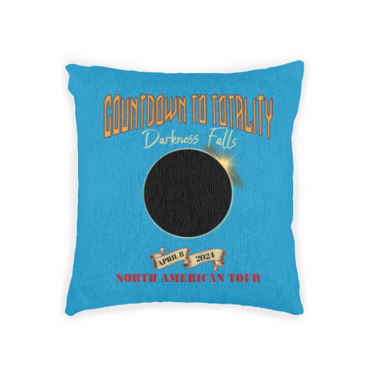 Discover Total Solar Eclipse Woven Pillows April 8th 2024, Rock Concert Tour Woven Pillows with Path of Totality Cities