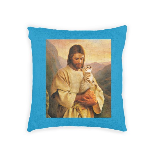 Discover cats and jesus lover gift - Cat And Jesus - Woven Pillows