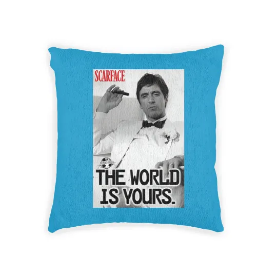 Discover Scarface The World Is Yours Woven Pillows, Al Pacino Woven Pillows