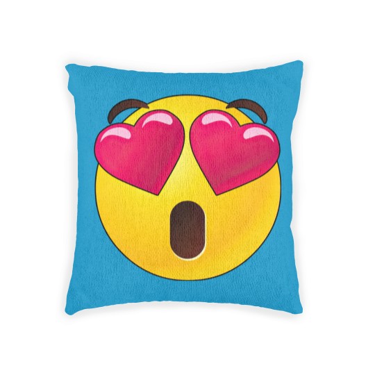 Discover Emoji Heart Eyes Valentines Woven Pillows