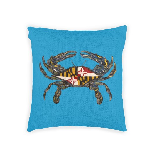 Discover Royal Blue Maryland Flag Crab - Woven Pillows