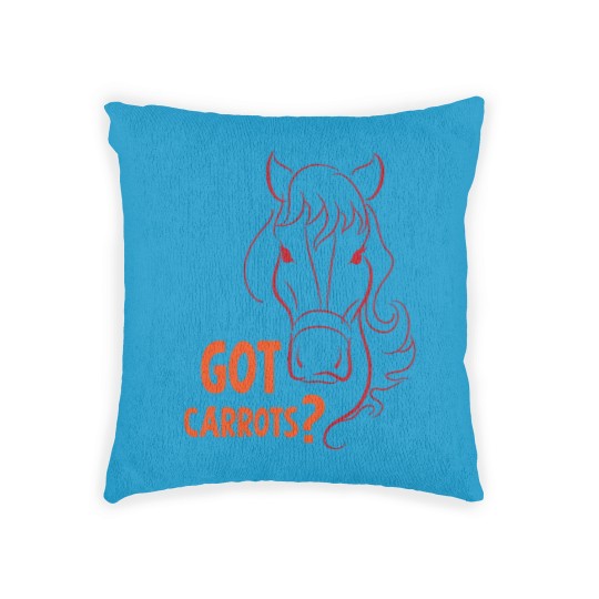 Discover Got carrots horse hobby dressage gift sport Woven Pillows