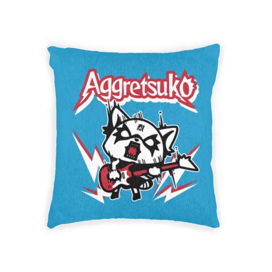 Discover Aggretsuko Rocker Rage Woven Pillows Woven Pillows Woven Pillows