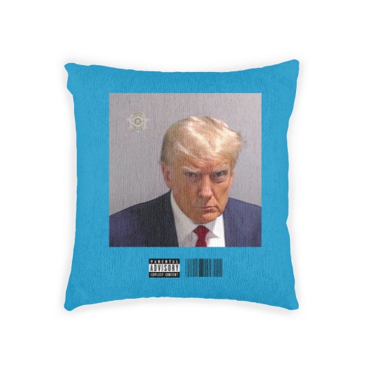 Discover Donald Trump Mugshot Woven Pillows