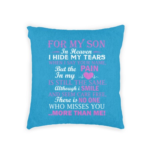 Discover For My Son In Heaven Woven Pillows