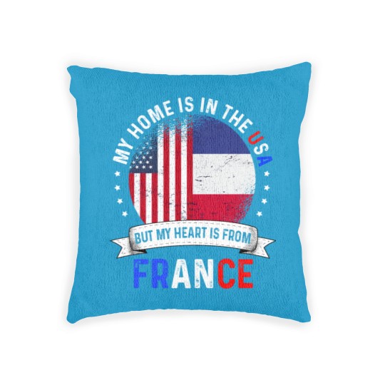 Discover French American Flag French Roots USA Citizen Woven Pillows