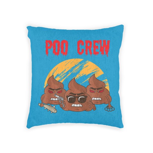 Discover Poop Poo Pile Funny Friends Colleagues Poo Crew Woven Pillows Woven Pillows