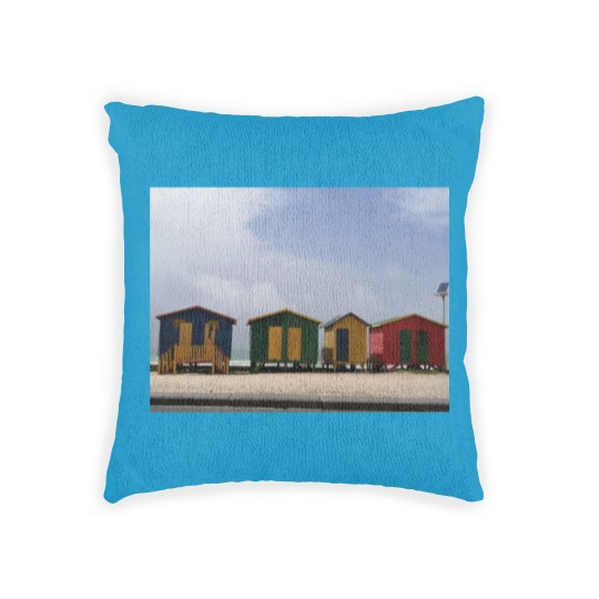 Discover Beach Huts in Cape Town Woven Pillows