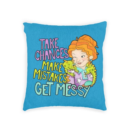 Discover Take Chances Make Mistakes Get Messy Woven Pillows, Miss Frizzle Woven Pillows, Magic School Bus