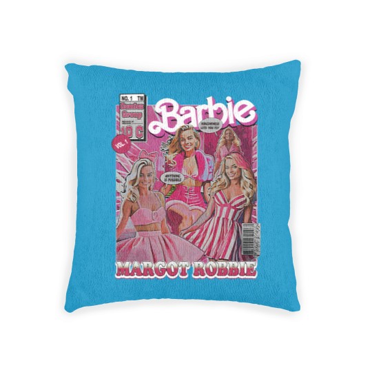 Discover Margot Robbie Barbie  Woven Pillows, Retro Vintage Margot Robbie Woven Pillows