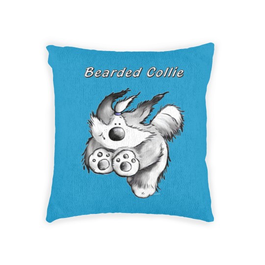 Discover Running Bearded Collie - Dog Cartoon - Gift Woven Pillows