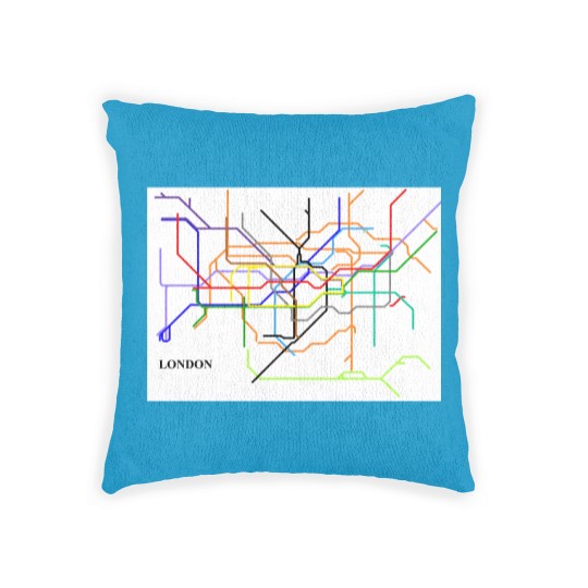 Discover London Metro Map Woven Pillows