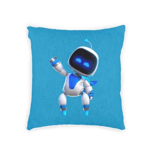 Discover astros playroom game  astrobot Woven Pillows
