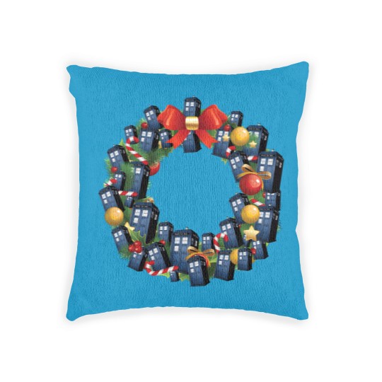 Discover Tardis Doctor Who Multiface Christmas Wreath - Doctor Who - Woven Pillows