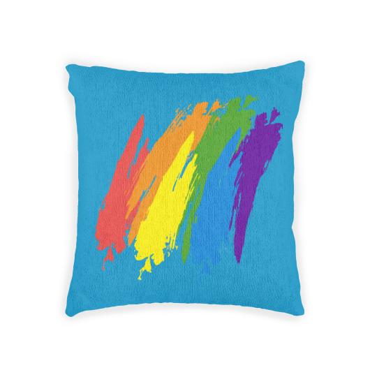 Discover Abstract colorful rainbow LGBTQ Woven Pillows