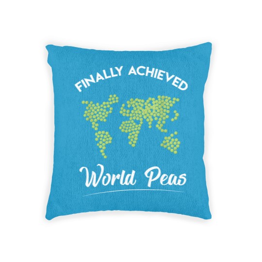Discover Funny world peace on earth pun Woven Pillows Achieved world peas Woven Pillows