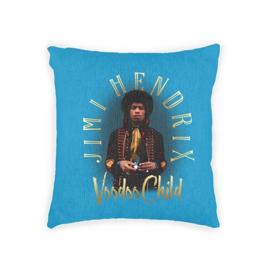Discover Jimi Hendrix Gold Voodoo Child Woven Pillows