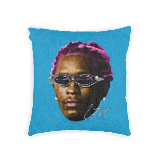 Discover YOUNG THUG Woven Pillows | White Pink Rare Hip Hop Graphic Print