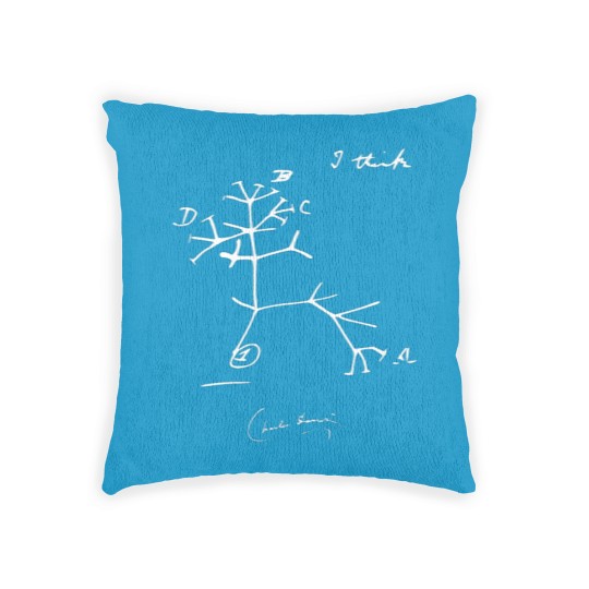 Discover Charles Darwin Evolutionary Tree of Life I Think Woven Pillows